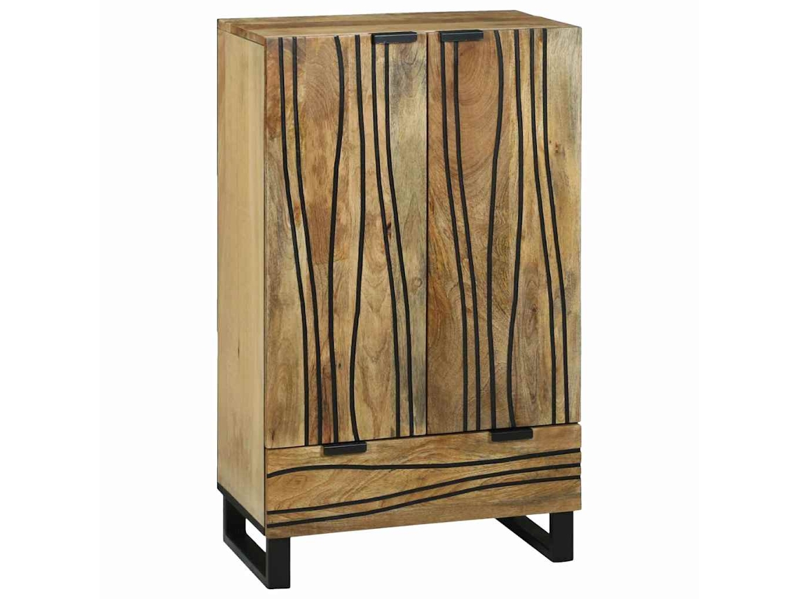 Vidaxl Highboard Castanho 60 X 33 X 100 Cm Madeira De Mangueira Maciça