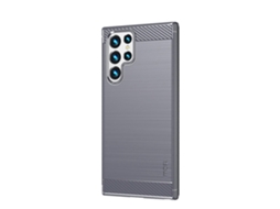 Capa De Tpu Macio Com Textura Escovada Em Fibra De Carbono Para Samsung Galaxy S22 Ultra 5g Mofi Gentleness Series