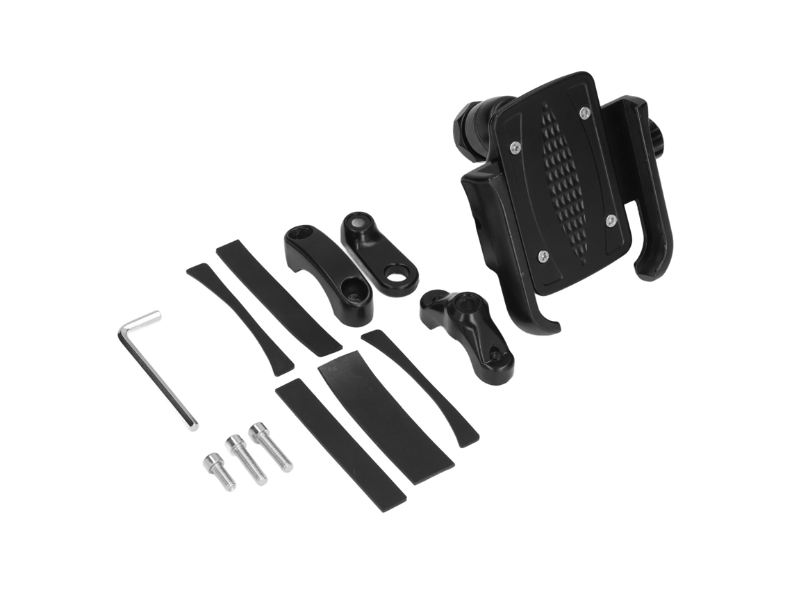 Suporte De Telemóvel Para Mota, Ângulo Ajustável, Material Liga De Alumínio/aço, Para 2,17–3,54 Polegadas, Para Guiador Elysve