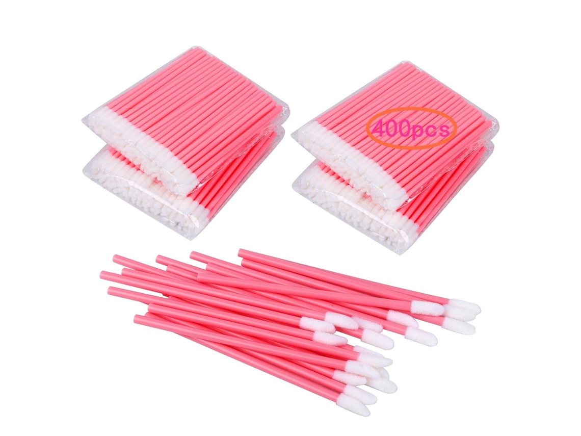 400pcs Pincéis Descartáveis Para Batom, Aplicadores De Brilho Labial, Ferramentas De Maquiagem, Pincéis Para Lábios, Pincéis Descartáveis, Kit Rosa