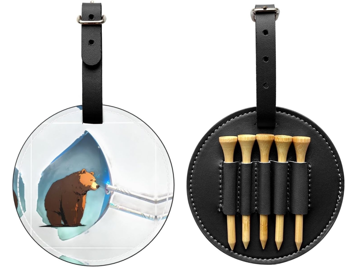 Saco de Armazenamento Marrom Selado para Tees de Golfe Fácil de Transportar e Mais Eficiente para Jogar Golf