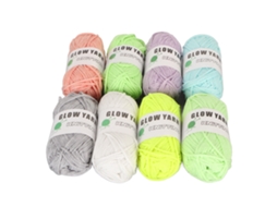Ats fio Luminoso Multicolor 8 Peças 50m Fio Glow In The Dark para Costura e Crochê Diy para Iniciantes