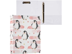 Pasta de 3 Argolas para Papel Tamanho Carta , Organizador Redondas com Prancheta, Suporte Pran (27,9 X 21,6 Cm)