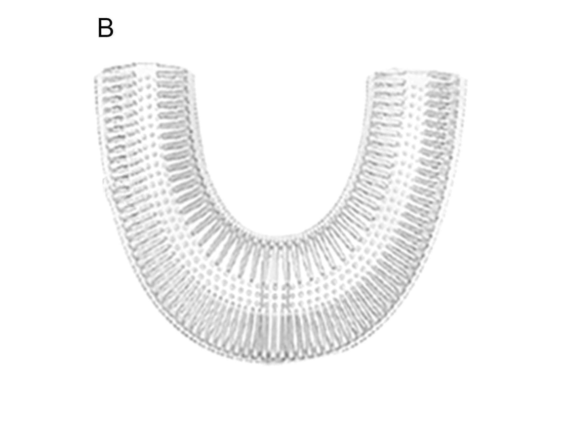 U Forma Cabeça de Escova Dentes Limpeza Profundamente Silicone 360 ​​graus Elétrica Mac Ia para Crianças Qinhai GOKOCO