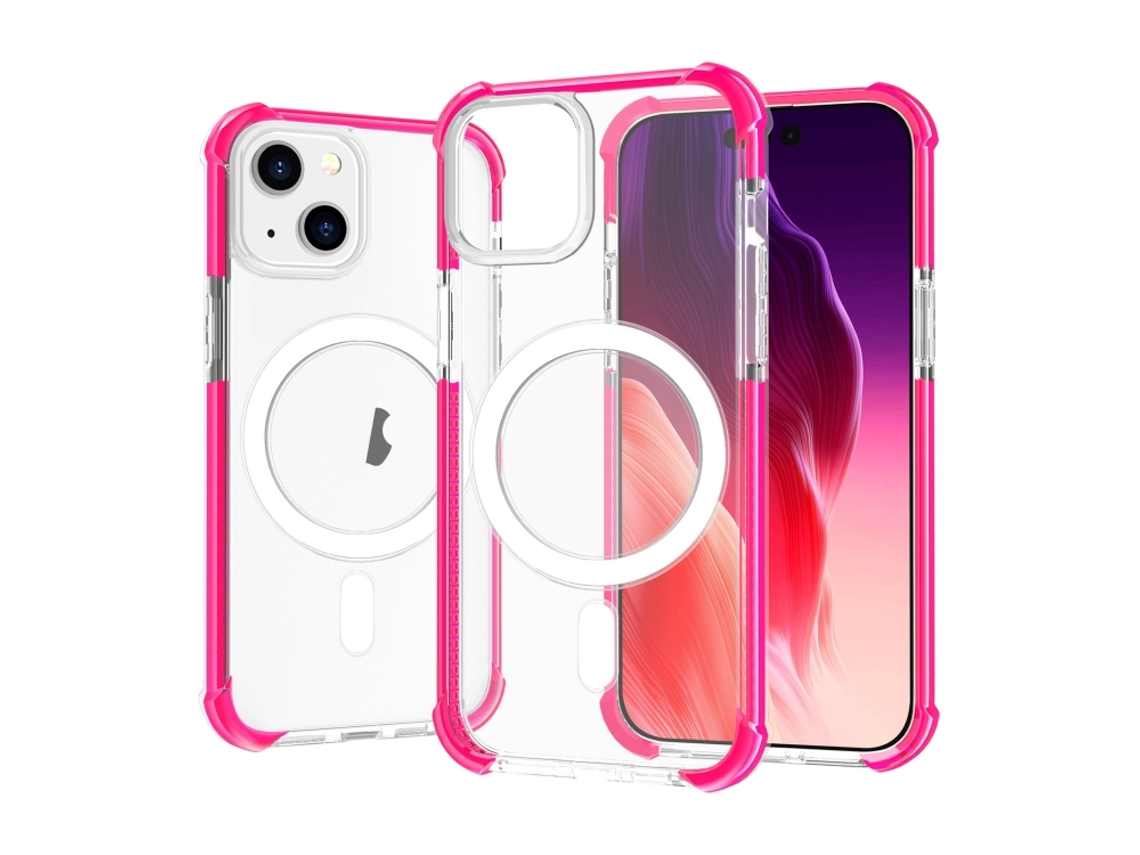 Capa De Acrílico Transparente À Prova De Choque Para Iphone 15 - Magnética - Magsafe