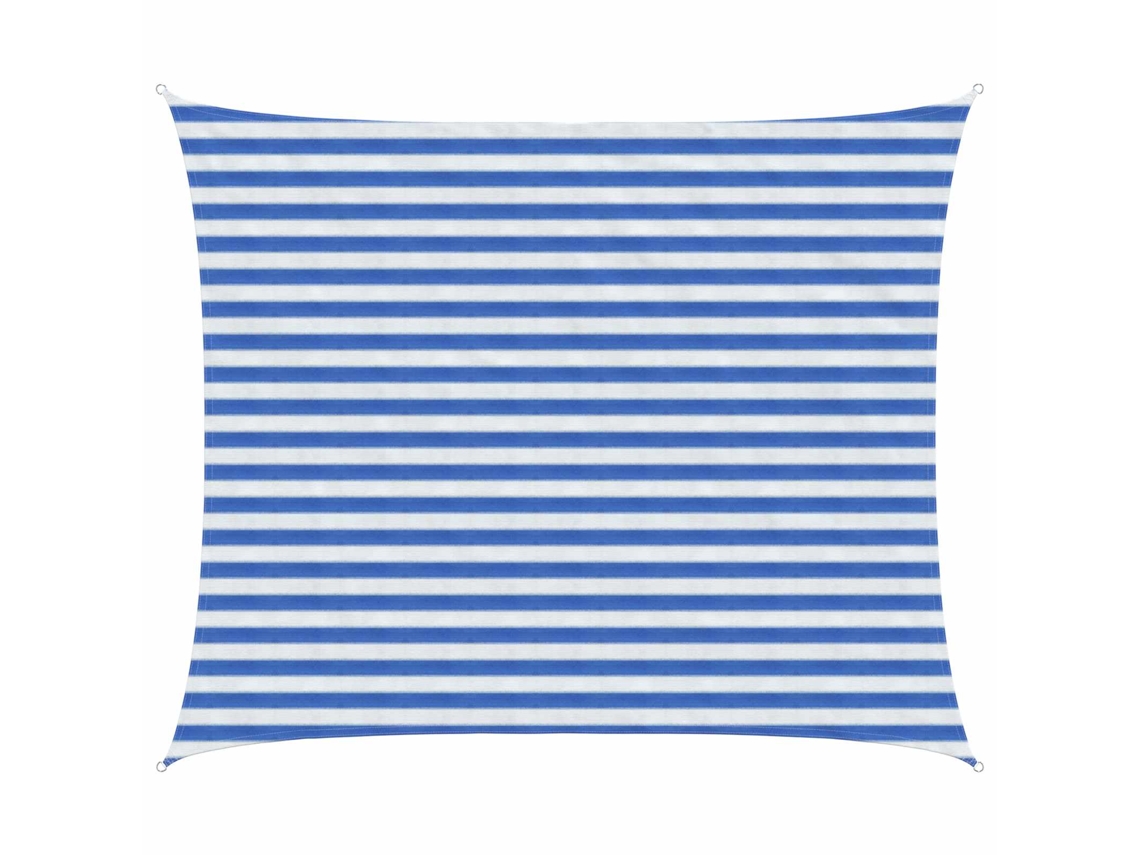 Vidaxl Vela De Sombra Azul E Branco 2,5 X 4 M Hdpe