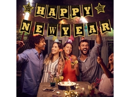 Decorações de Ano Novo com Redemoinho Pendurado e Decorações de Feliz Ano Novo BRILVIBERA
