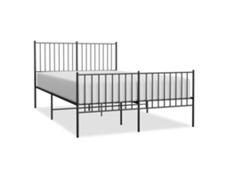 Estrutura De Cama Vidaxl Preto Aço (140x190 Cm)