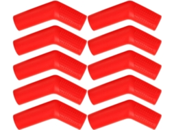 Protetores solares de silicone vermelho, tamanho grande, pacote com 10 unidades.