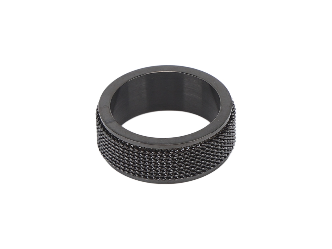 Anel Giratório Business de Aço Titânio 8mm Preto Tamanho 59.8mm | S/MARCA