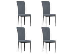 Cadeiras de Jantar 4 Pcs Veludo Cinzento escuro MAISON EXCLUSIVE