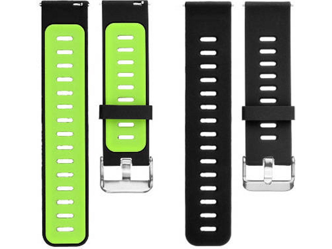 Pulseira silicone WISETONY Huawei Watch GT e W2 , Honor Magic, Amazfit 1, 2- Preto Verde