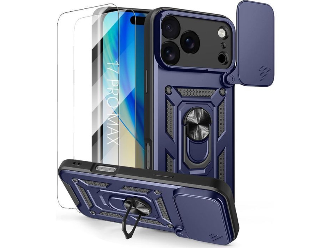 Capa Protetora - E.f.connection - Para Iphone 17 Pro Max - Resistente A Impactos - Com Anel - Proteção Para A Câmera Móvel