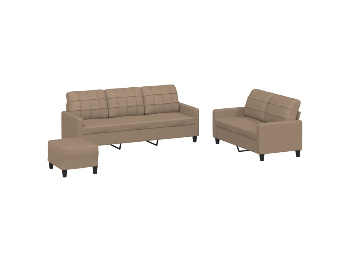 Sofa Set, Sofa Sets Vidaxl Marrom Couro Artificial (n/a)