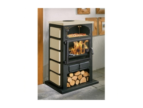 Fogão a Lenha de Ferro Fundido Preto 12Kw 350104000338 GODIN