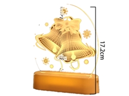 Luzes Acrílicas de Led de Natal Luzes Decorativas Decorações de Férias Adequadas para Decoração de Festas em Casa Sino de Natal