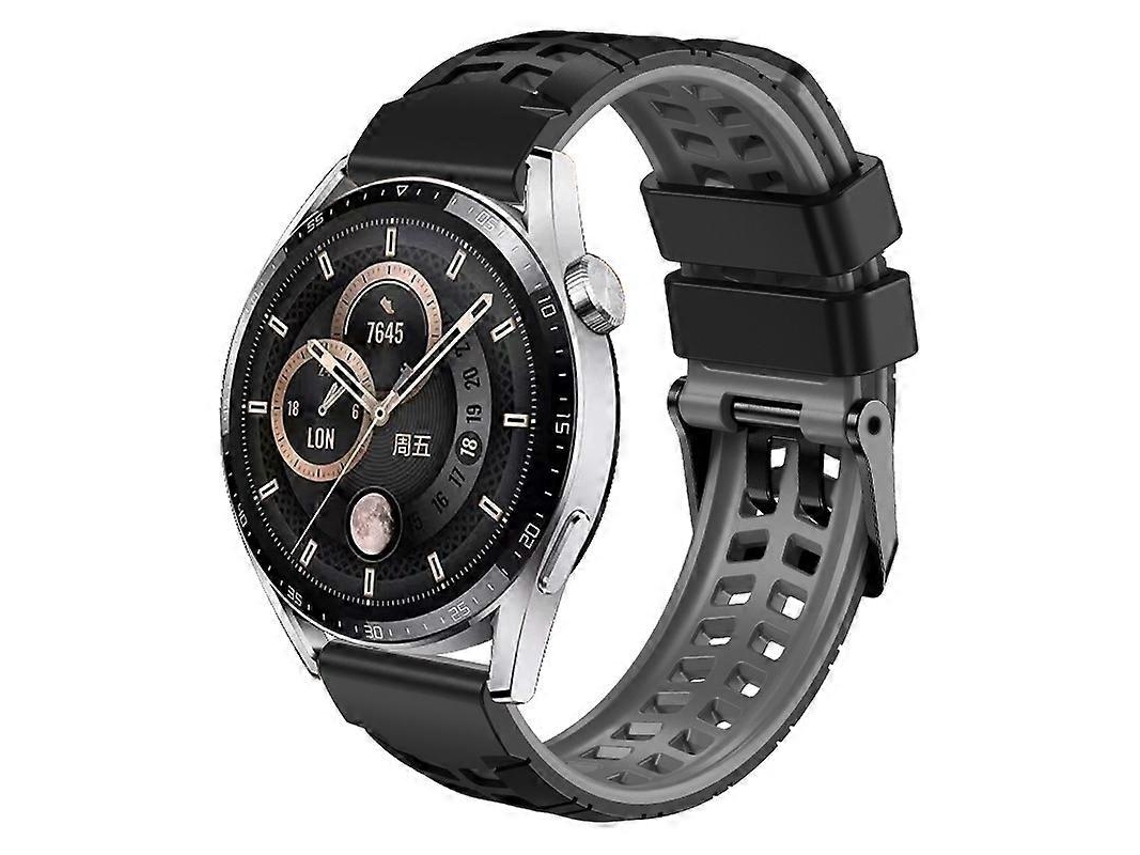 Pulseira De Silicone Bicolor De 22 Mm Com Furos Em Fileira Dupla Para Huawei Watch4 / 4 Pro / Watch3 / 3 Pro