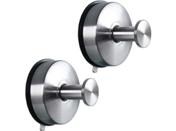 Conjunto de 2 Ganchos Autoadesivos, Ganchos de Aço Inoxidável para Toalhas, Ideais para Cozinha, Banheiro, Chuveiro, Casacos e Muito Mais BRILVIBERA
