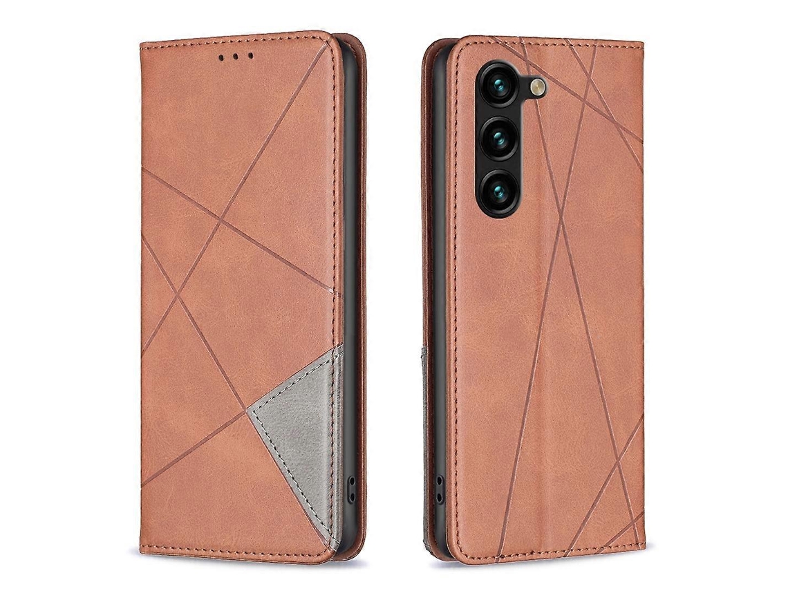 Capa De Couro Magnética Invisível Prismática Para Samsung Galaxy S23+ 5g