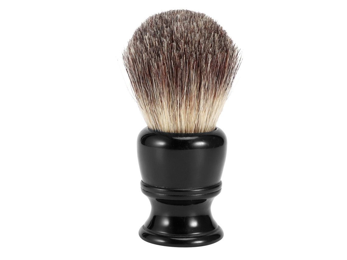 Pincel De Barbear Portátil Com Base De Resina Para Espuma De Barbear