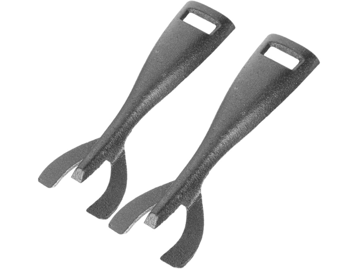 Pinças Para Churrasco Topbathy De Ferro Fundido 2 Peças, Acessórios Resistentes E Duráveis Para Selar Carnes Em Uma