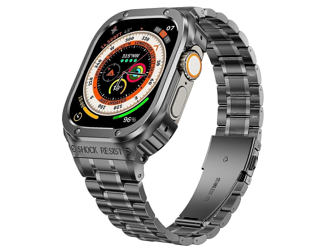 Pulseira De Metal Com 5 Esferas Para Apple Watch Ultra 49 Mm, Pulseira De Substituição Completa Com Estojo. Olysi Shop
