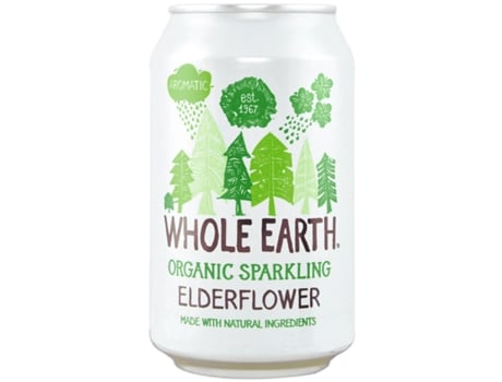 Bebida WHOLE EARTH Bio Sauco-Carbonatada (Limão, Uva, Maçã - 330 ml)