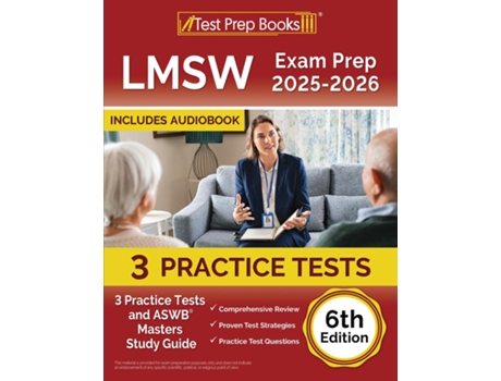 Livro LMSW Exam Prep 2025-2026 3 Practice Tests and ASWB Masters Study Guide 6th Edition de Lydia Morrison (Inglês)