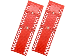Conjunto de 2 pranchas de tração dobráveis Healeved para pneus de carro, vermelhas S/MARCA