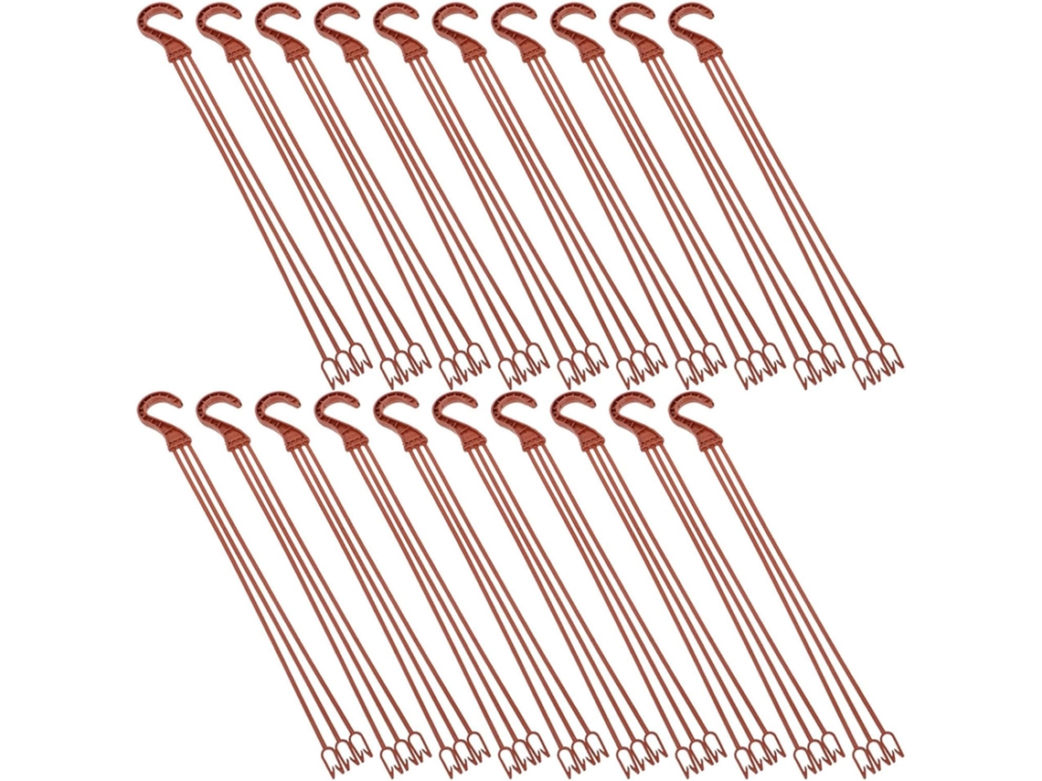 Kichouse Kit de 25 Ganchos Suspensos para Vasos de Plantas, Plástico, Antiferrugem, para Vasos de Jardim e Floreiras, CHABERLU