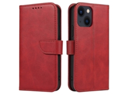Capa De Couro Com Fivela E Textura De Bezerro Para Iphone 14