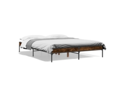 Bed Frame, Bed Frames Vidaxl Marrom Madeira Processada (140 X 200 Cm)