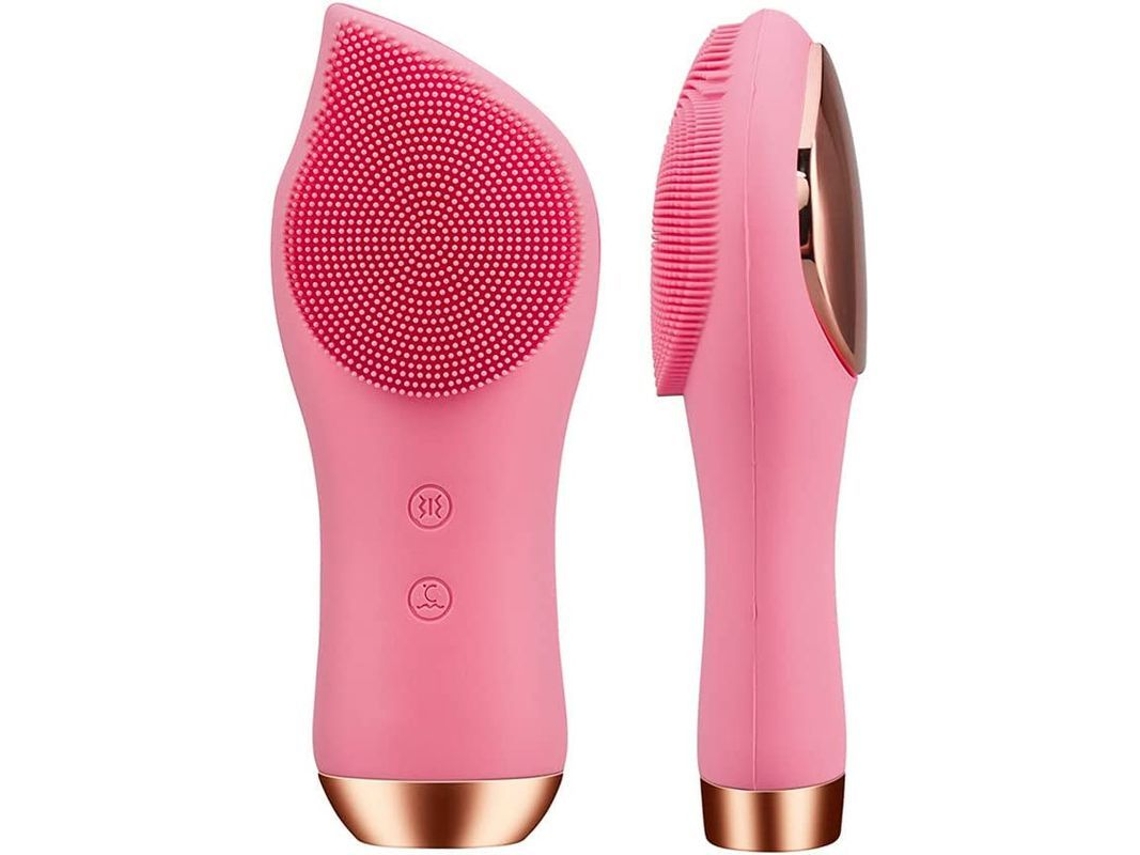 Escova de Limpeza Elétrica, Unidade de Escova de Limpeza Sônica 3 Modos para Limpeza Profunda Exfoliação Suave Massagem, Rosa