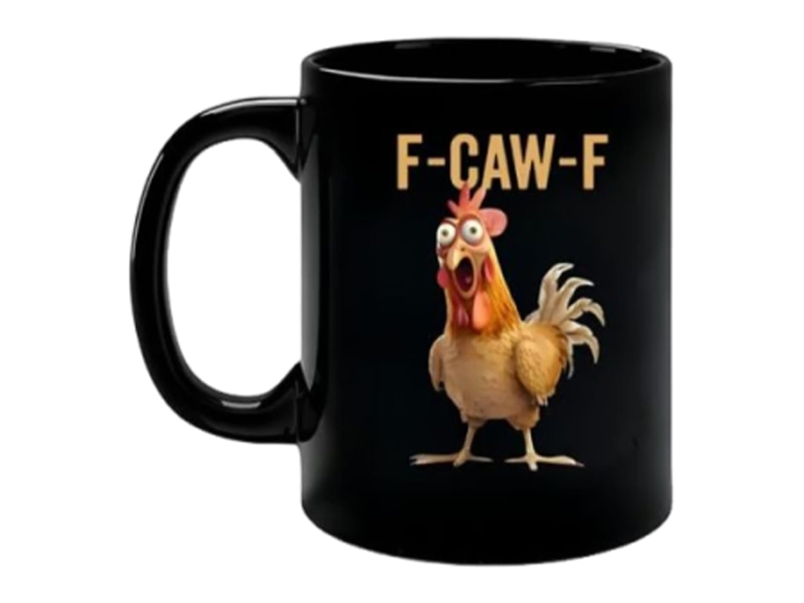 Caneca Engraçada Com Estampa De Corvo F Caw F Para Colegas E Amigos, Pessoal Escritório, Homens Mulheres. Aquaforge