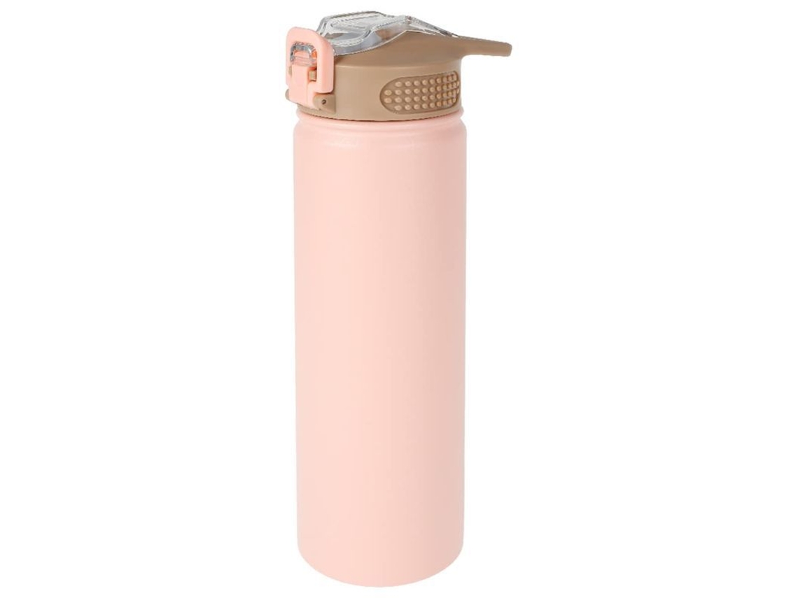 Copo térmico de aço inox com caneta, fundo antiderrapante, 750ml, S/MARCA