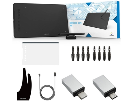 Mesa Digitalizadora XP-PEN Deco 01 V2 (USB - Windows e Mac OS - 254 x 158 mm)