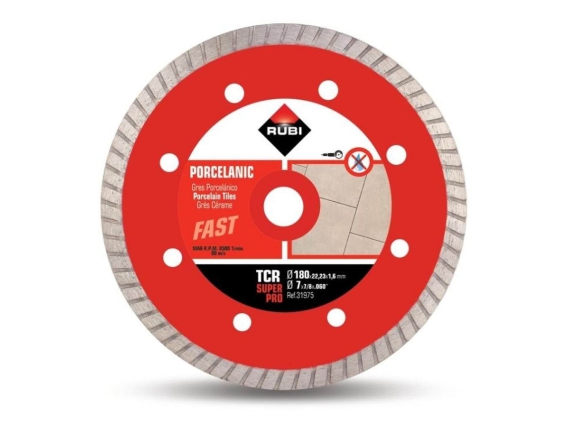Disco de Corte Diamantado TCR 180 SUPERPRO RUBI 31975