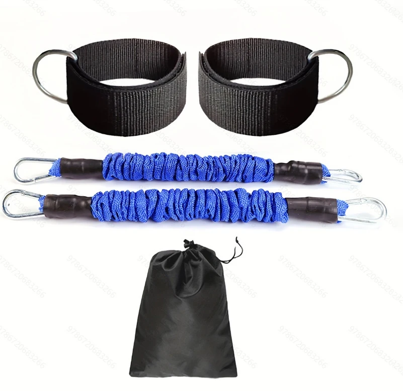 (azul 70 Lb) Cinto De Treinamento Muscular Para Pernas Com Suporte De Gancho E Cabo De Resistência