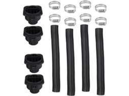 Kit De Dutos Para Aquecedor De Carro De 42 Mm Com 4 Saídas De Ar Quente Quadradas E 8