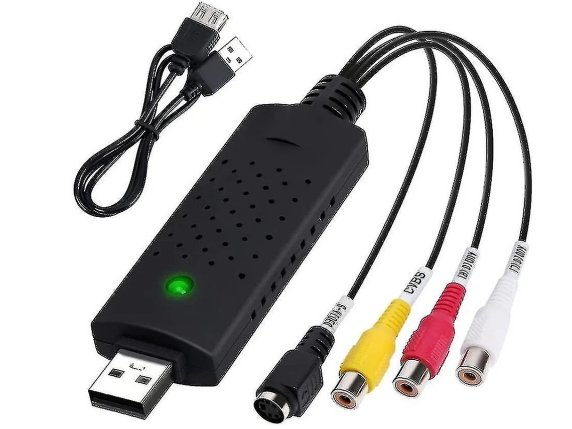 Conversor VHS para Digital USB Placa de Captura de Áudio e Vídeo Transferência Formato Hi8 VHS para DVD Digital para Windows 2000/10/8/7/Xp/Vista Preto Yizhood