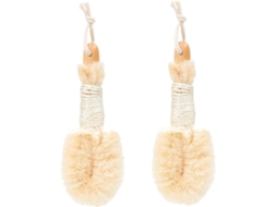 Conjunto De 2 Escovas Banho Popetpop Em Sisal Natural, Escova Esfoliante Para O Corpo, Escovas Sortidas Para Limpeza