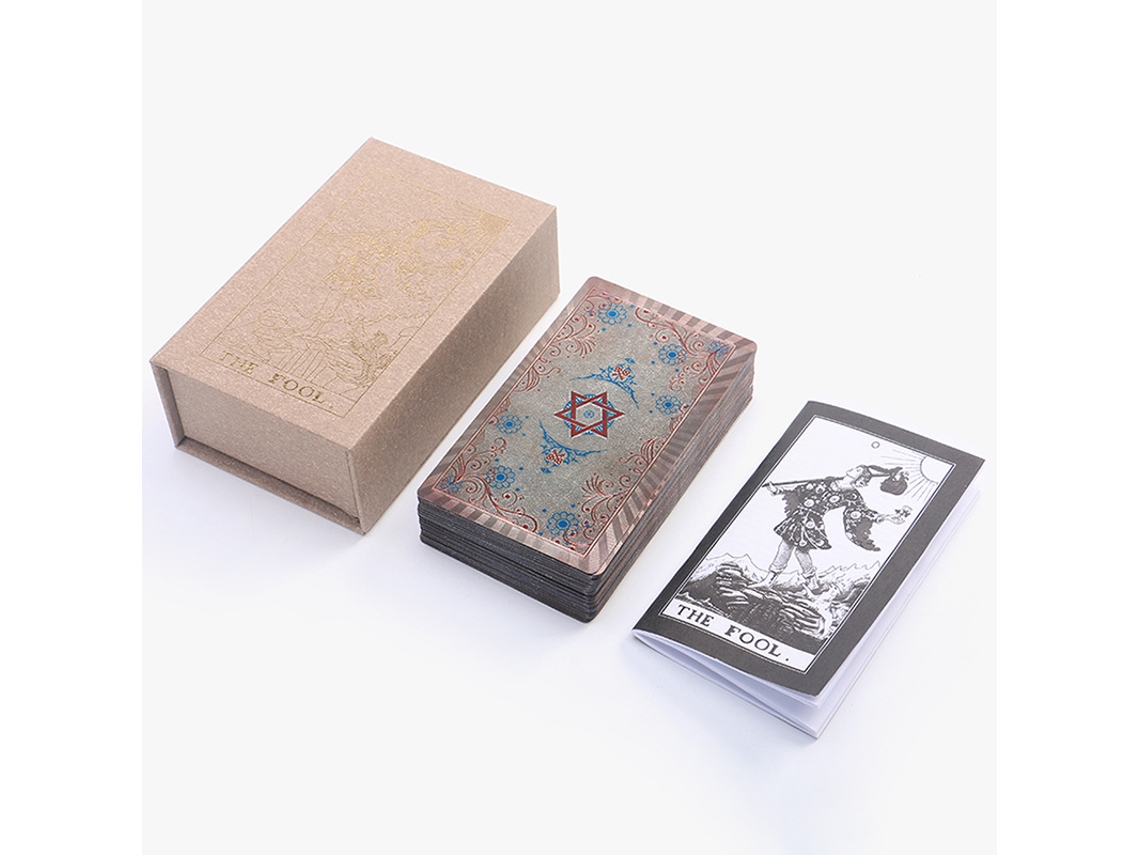 Tarô Rider-waite Da Nova Era - Conjunto De 78 Cartas Oráculo Cáqui, 12 X 7 Cm