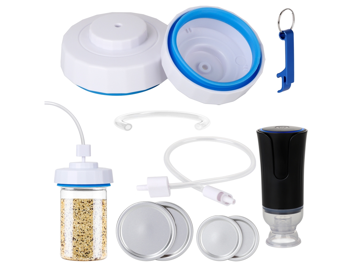 Kit A Vácuo Resistente A Odor Manual Portátil Boca Larga Resistente A Manchas Branco