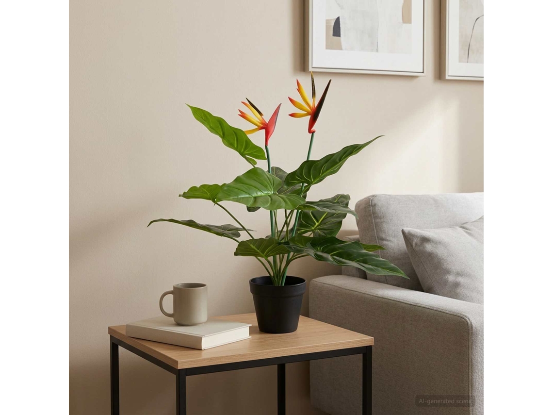 Vidaxl Planta Artificial Strelitzia Verde 65 X 13 X 55 Cm