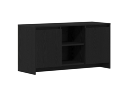 Conjunto 1 Suporte Para Tv Moderno Vidaxl Preto Derivados De Madeira (102 X 37,5 X 52,5 Cm)
