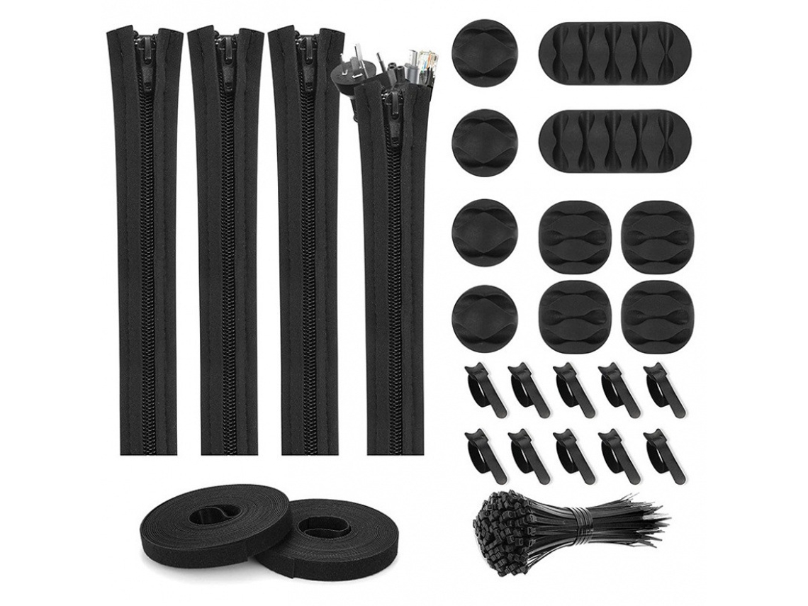 126pcs Kit De Organização De Cabos Material Pet Digitallab