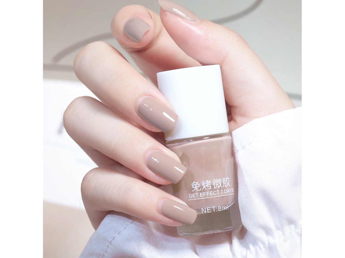 Esmalte De Unhas (descascável, Sem Cura E Rápido Para Secar, Tom Nude Chá Com Leite) Eoocoo