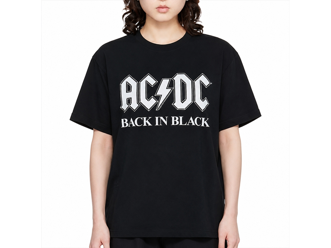 Ac/dc Back In Black T-shirt Unisex Adults Size:l