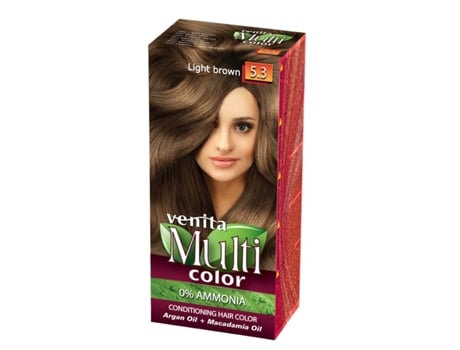 Tinta Capilar Multicolor 5.3 Castanho Claro Coloração Capilar Nutritiva. Promove Cor Intensa E Brilho Aos Cabelos. Ideal Para Tons De Castanh Venita