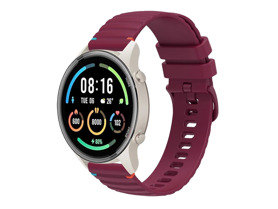 Pulseira De Silicone De 22 Mm Com Costura Ondulada Em Pontos.